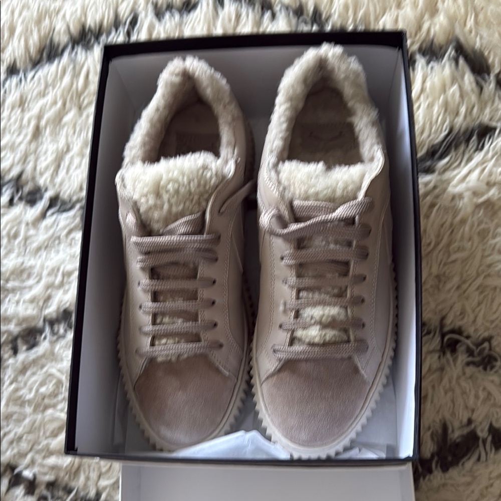 Voile Blanche Lipari Fur Suede Nappa leather sneakers size 41